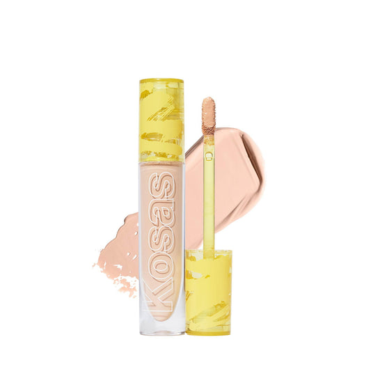 Kosas Revealer Concealer bottle pour demonstrates medium coverage and hydration