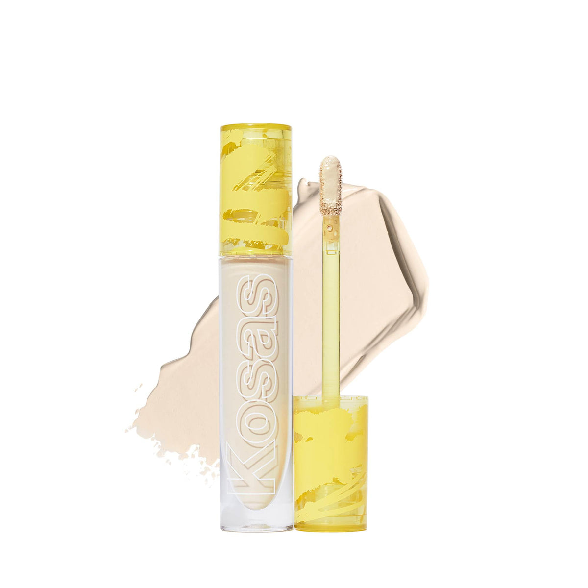 Kosas Revealer Concealer applied for medium coverage and natural finish.