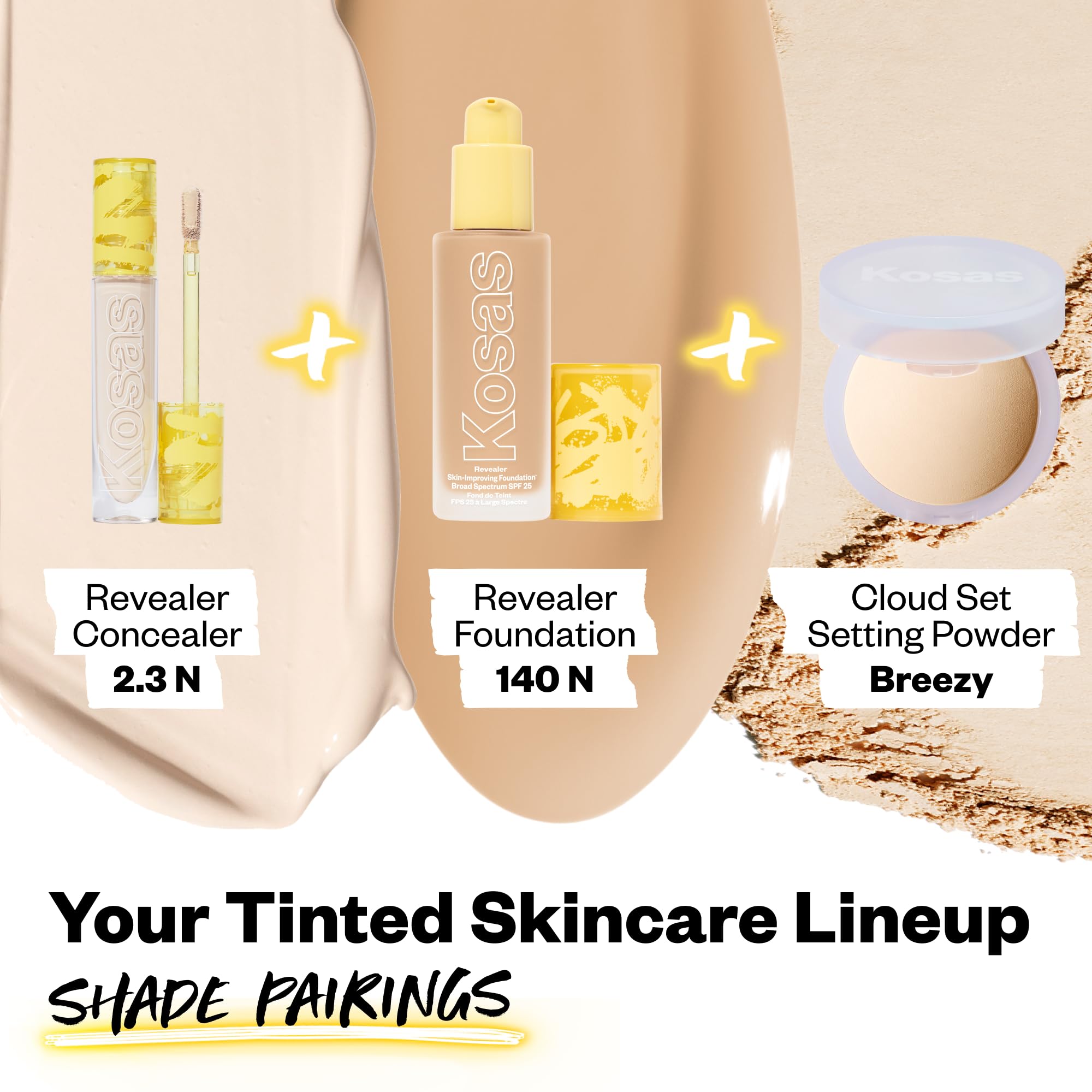 Kosas Revealer Concealer long-wear swatch on skin.