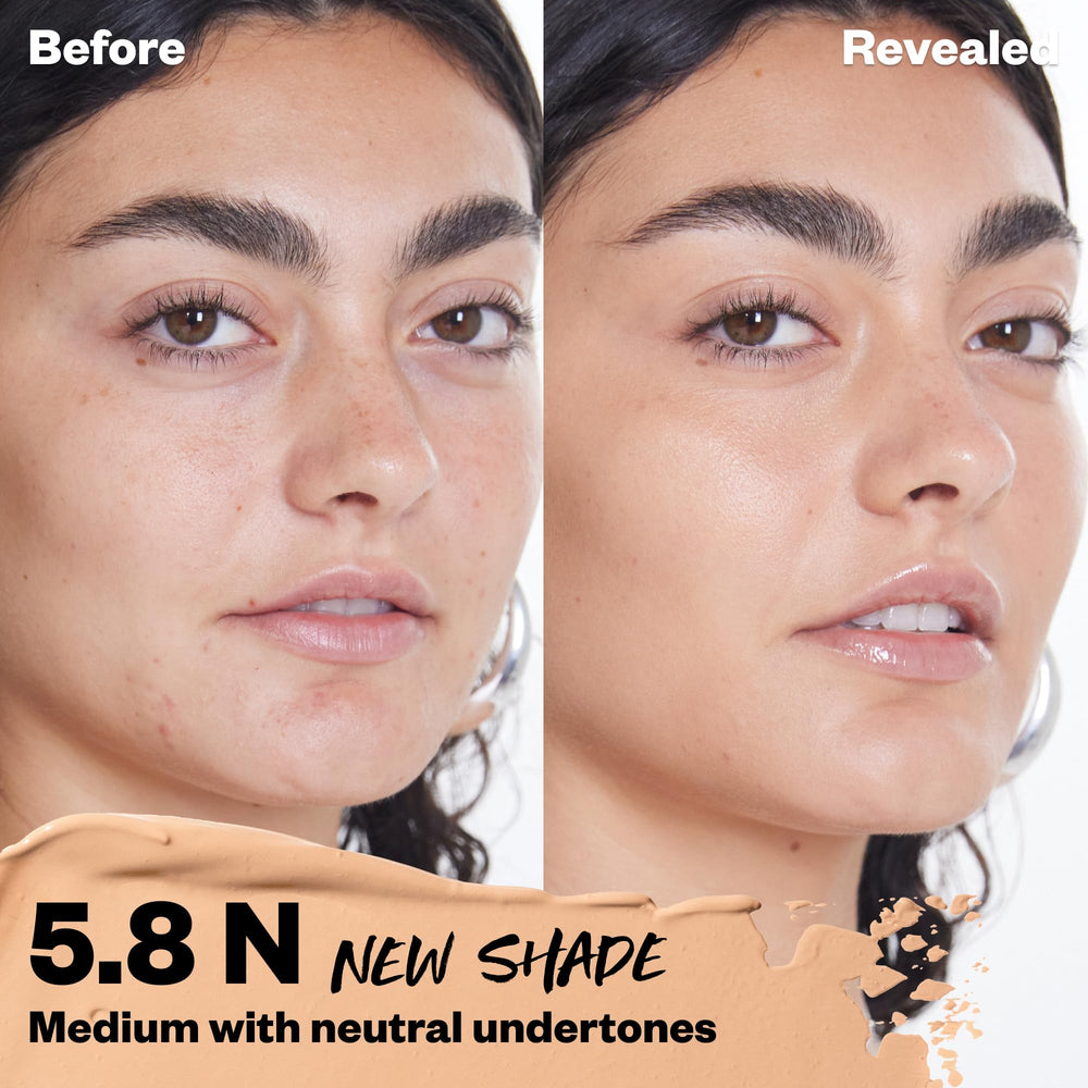 Kosas Revealer Concealer swatch on skin demonstrating buildable coverage.