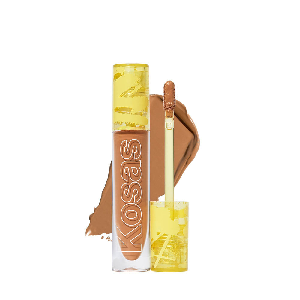 Kosas Revealer Concealer bottle close-up with clean vegan formula for balanced coverage.