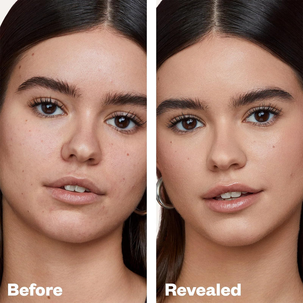 Kosas Revealer natural finish highlights seamless second skin look in soft light.