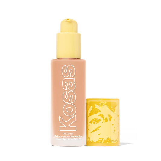 Kosas Revealer bottle pump showing easy SPF 25 protection for daily wear.