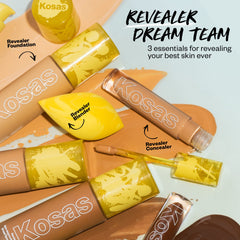 Kosas Revealer packaging box communicates clean beauty credentials
