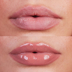 Kosas Wet Lip Oil Gloss close-up texture with non-sticky finish.