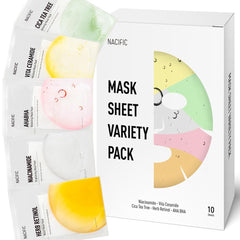 KosBeauty NACIFIC face mask variety pack offers premium hydration for all skin types.
