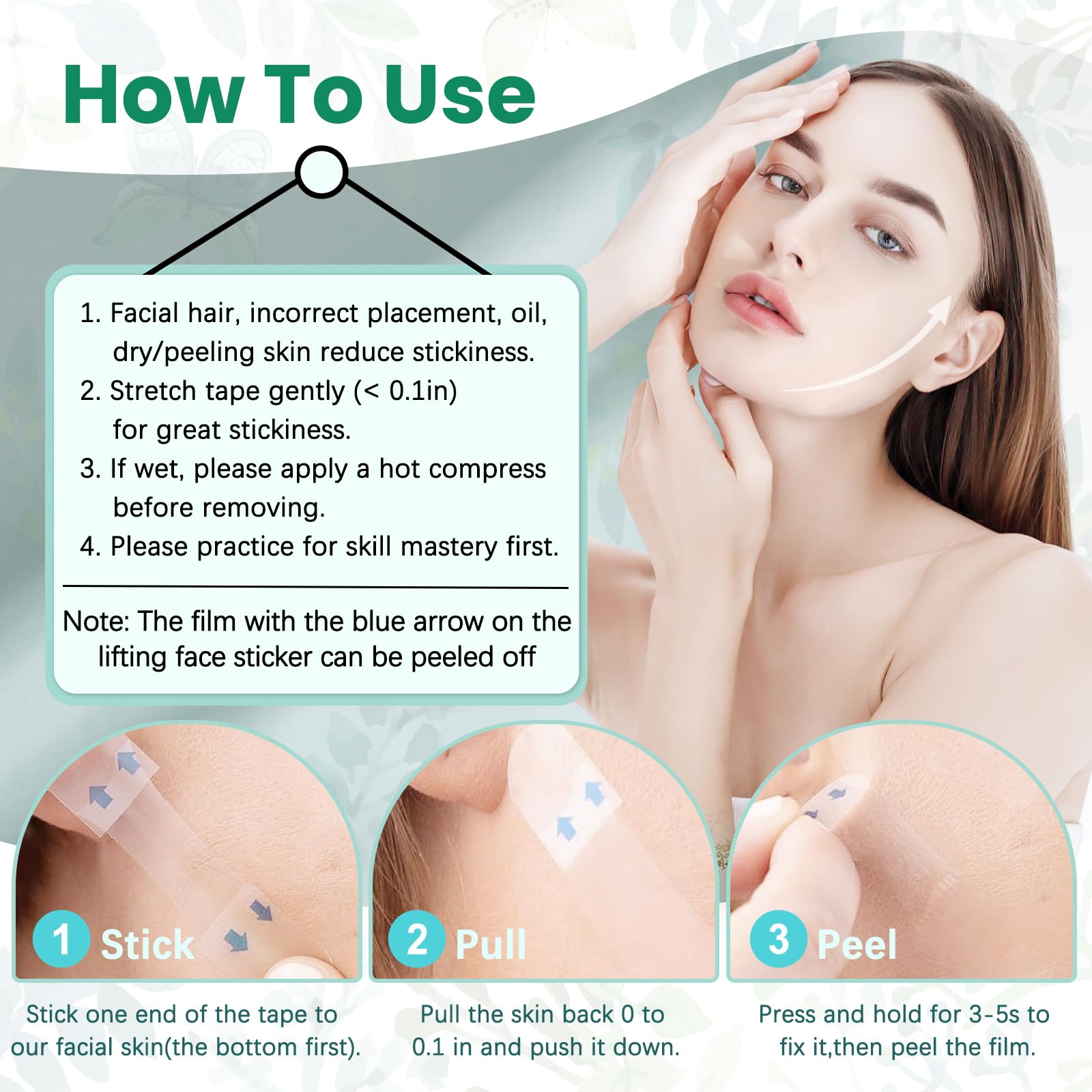KOSOBO Face Neck Tape Invisible waterproof finish during activities