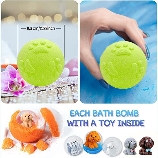 Kottke bath bombs create colorful bubbles and fizz in the tub.