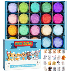 Kottke kids bath bombs reveal a puppy inside for playful bath time.