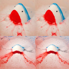Kottke Shark Bath Bombs produce vibrant bubbles and gentle fragrance.