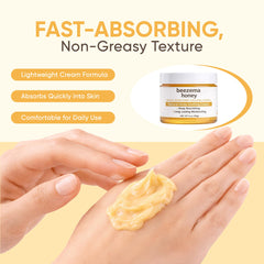 KOVGOCY Beezema body care on arm with non-greasy finish.