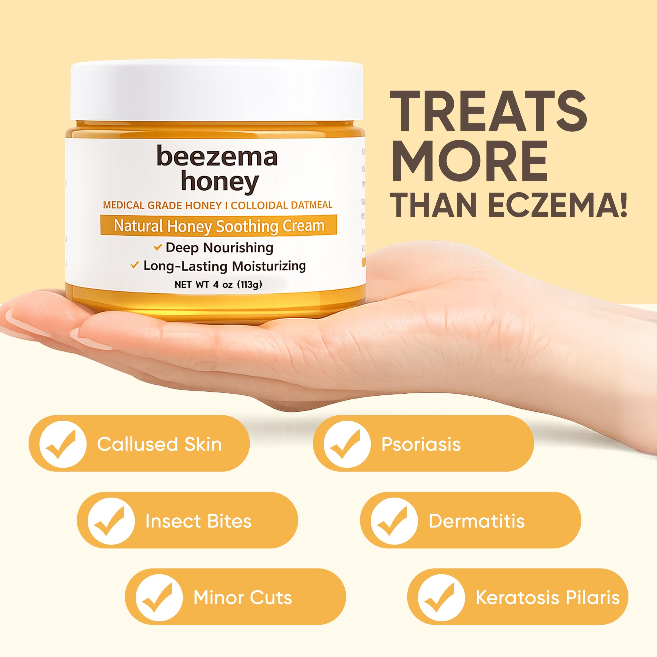 KOVGOCY Beezema hand-application on skin for quick absorption.