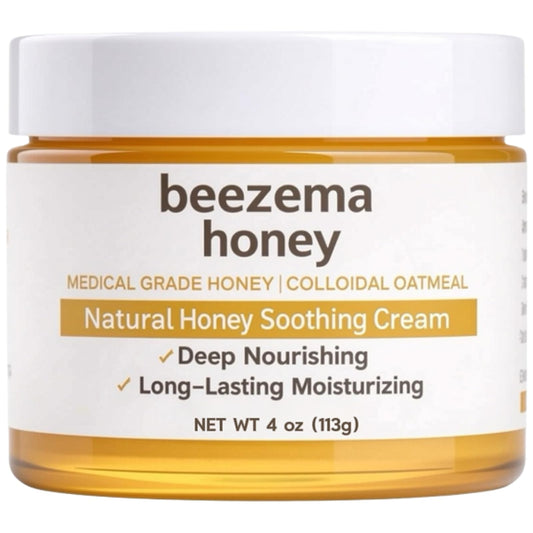 KOVGOCY Beezema honey cream jar for daily hydration of dry skin.