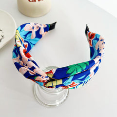 KOVOLITU chiffon headband with floral pattern adds boho chic.