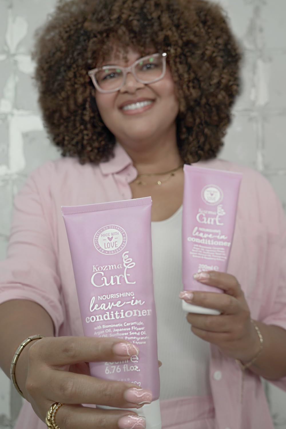 Kozma Curl soft-silky-hair result image suggests light, touchable finish after use.