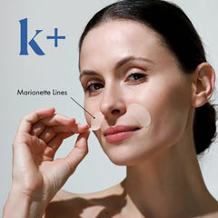 KPLUS patches target smile lines for a softer expression.
