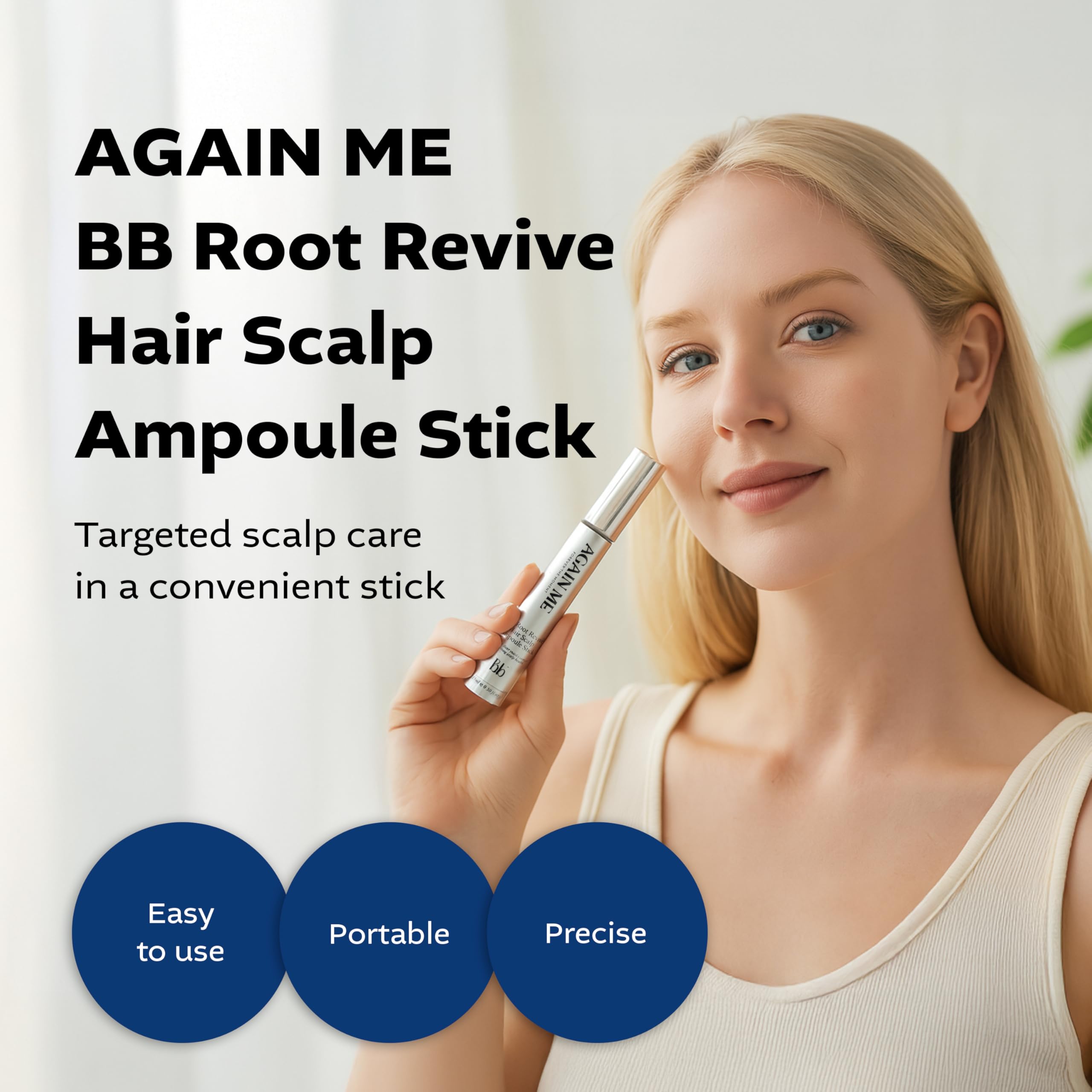 KPRODUCT4U AgainMe BB Root Revive on scalp for soothing daily care.