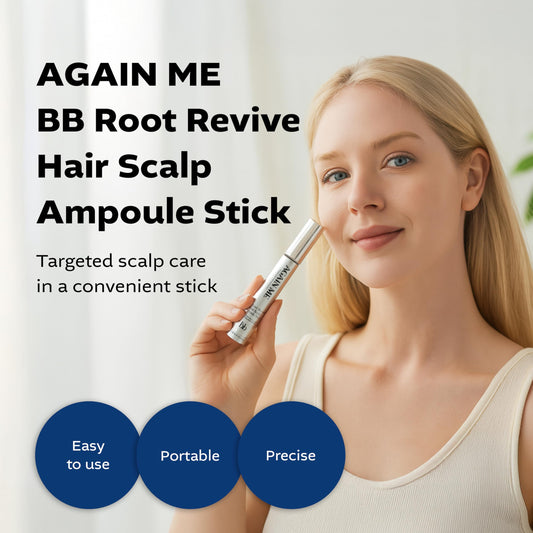 KPRODUCT4U AgainMe BB Root Revive on scalp for soothing daily care.