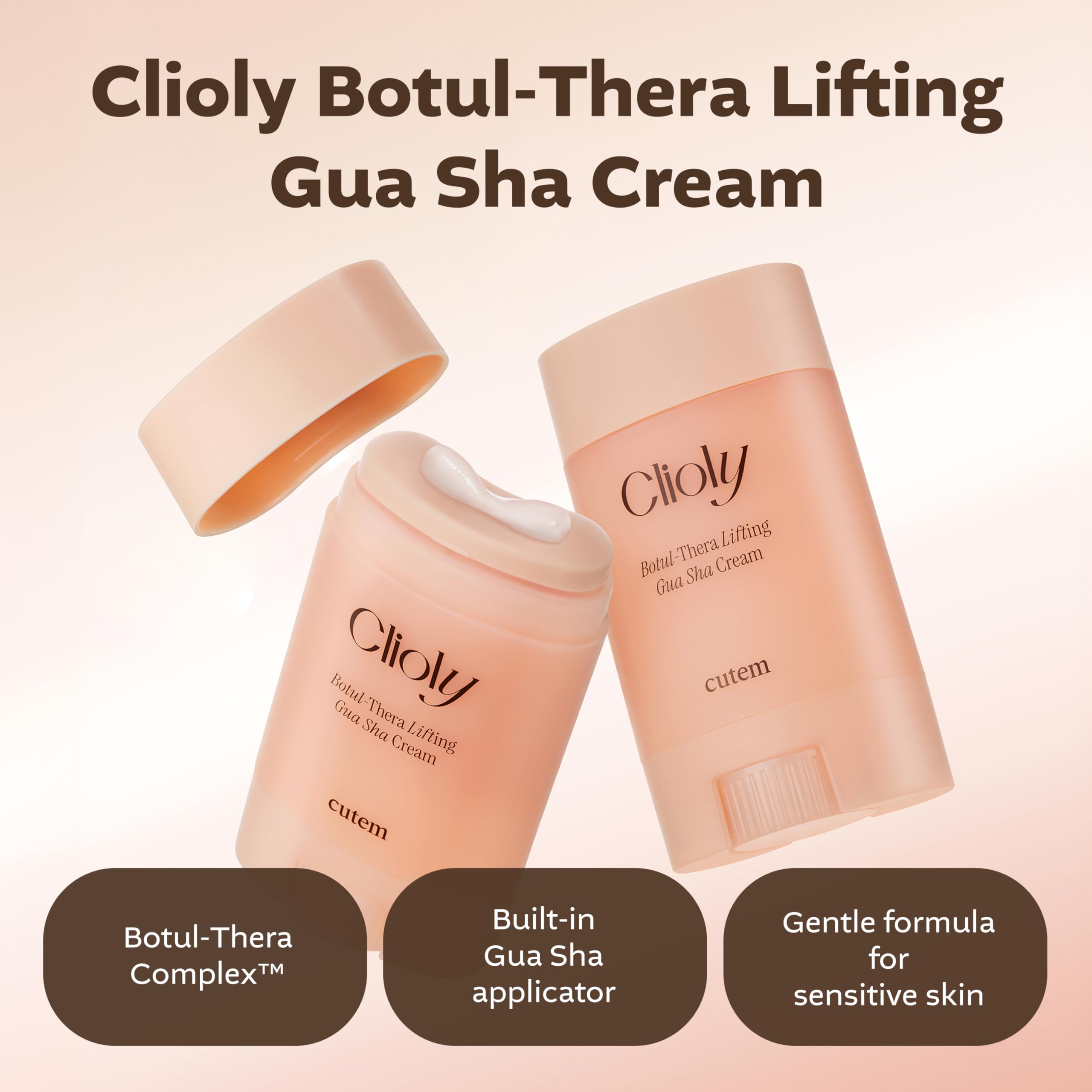 KPRODUCT4U Cutem Clioly with gua sha applicator for soothing contour massage