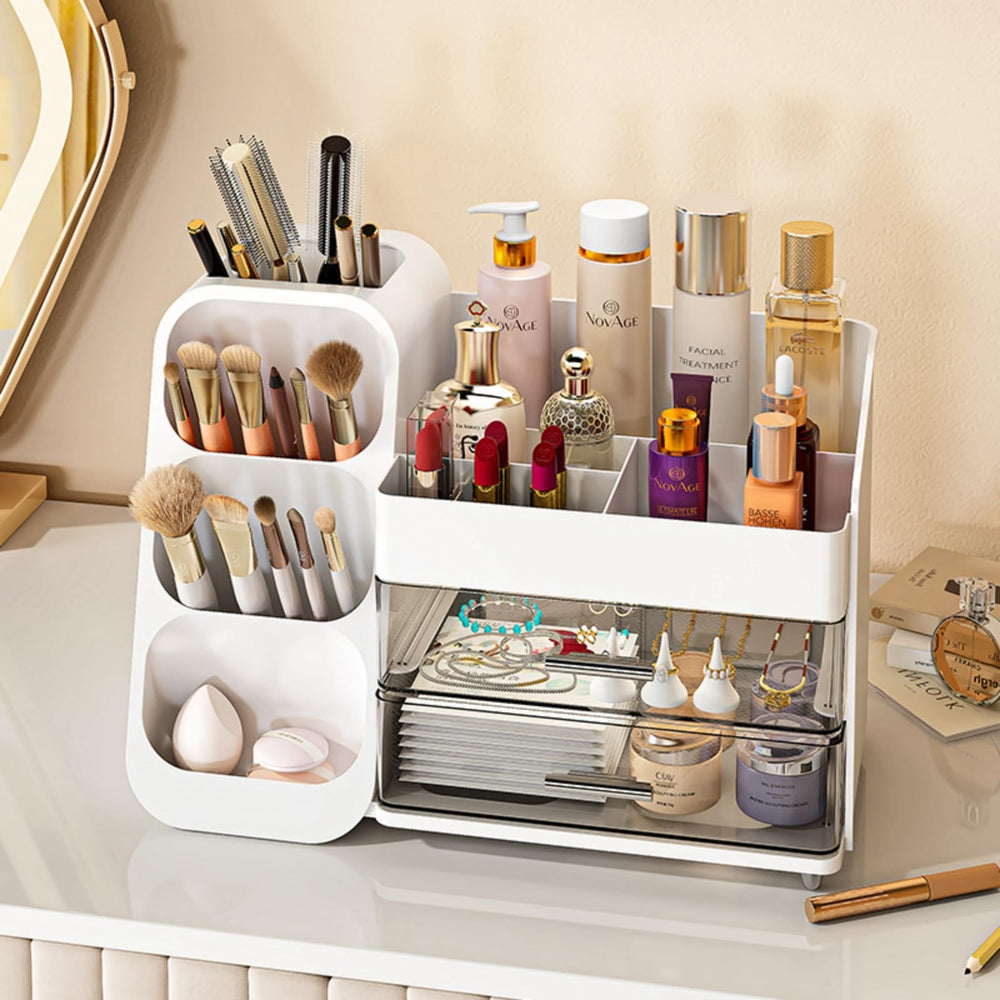 KQJS three-layer storage keeps cosmetics neatly organized