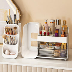 KQJS vanity organizer fits bathroom bedroom or office surfaces