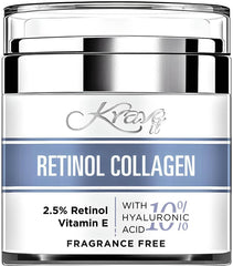 KRAVE IT Day & Night Cream bottle showcases retinol anti-aging benefits.