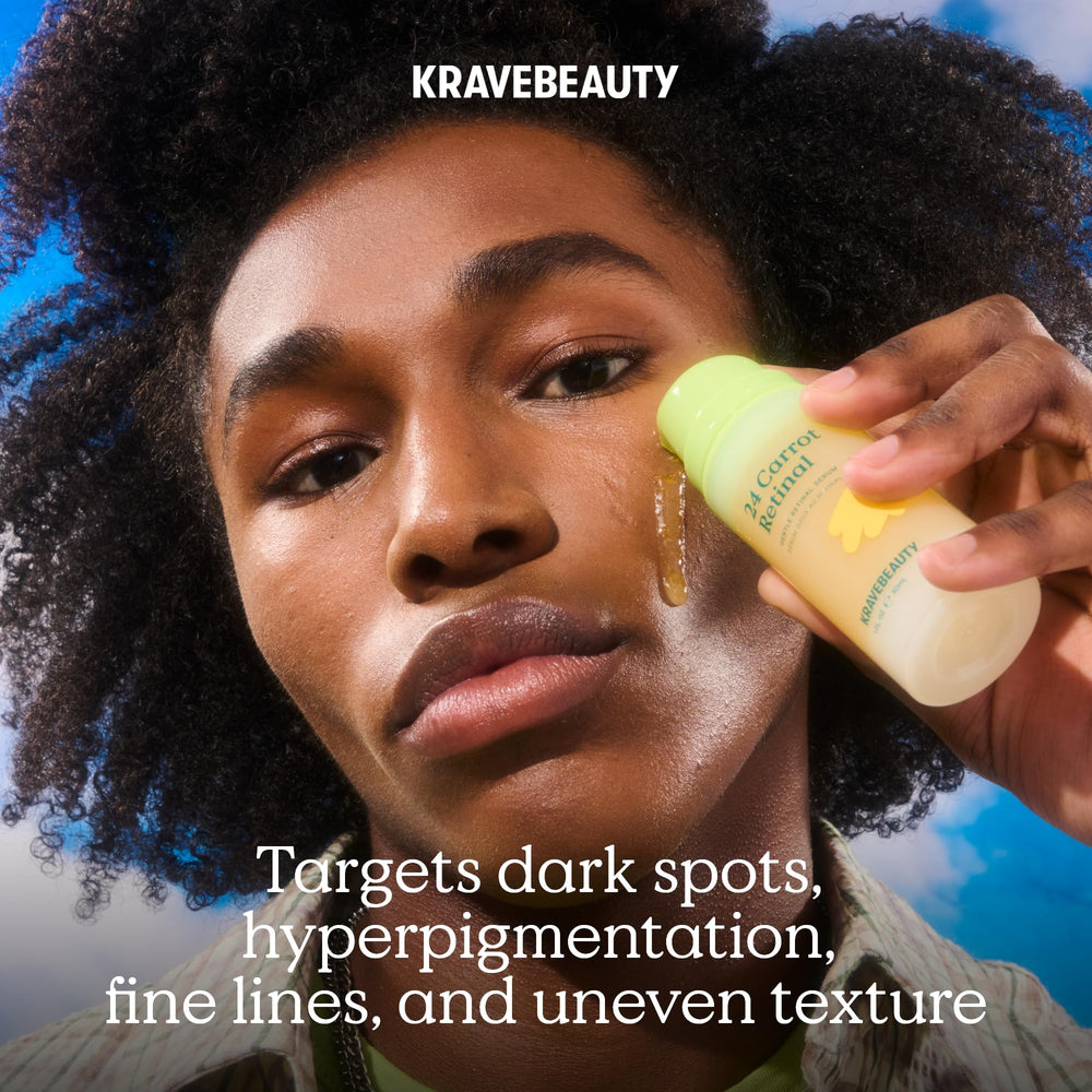 KraveBeauty 24 Carrot Retinal compact box highlights eco-conscious packaging