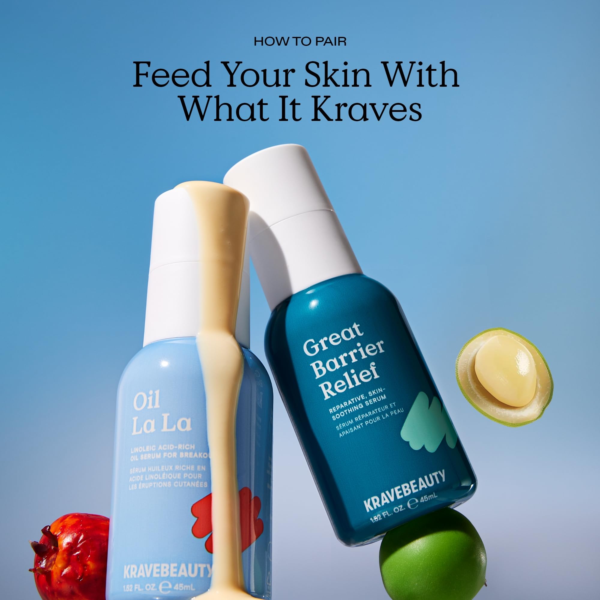 Tamanu oil ingredient hint in KraveBeauty Great Barrier Relief Serum.