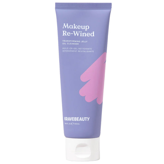 KraveBeauty Makeup Re-Wined jelly cleanser bottle ready for daily use
