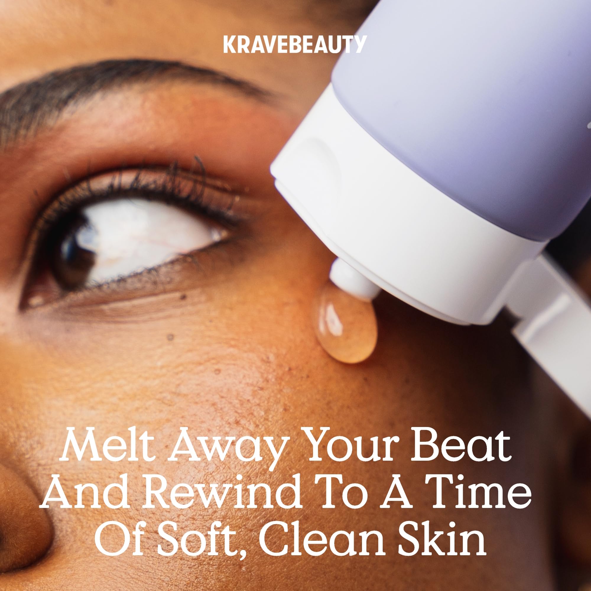 KraveBeauty Makeup Re-Wined milky oil emulsion in action