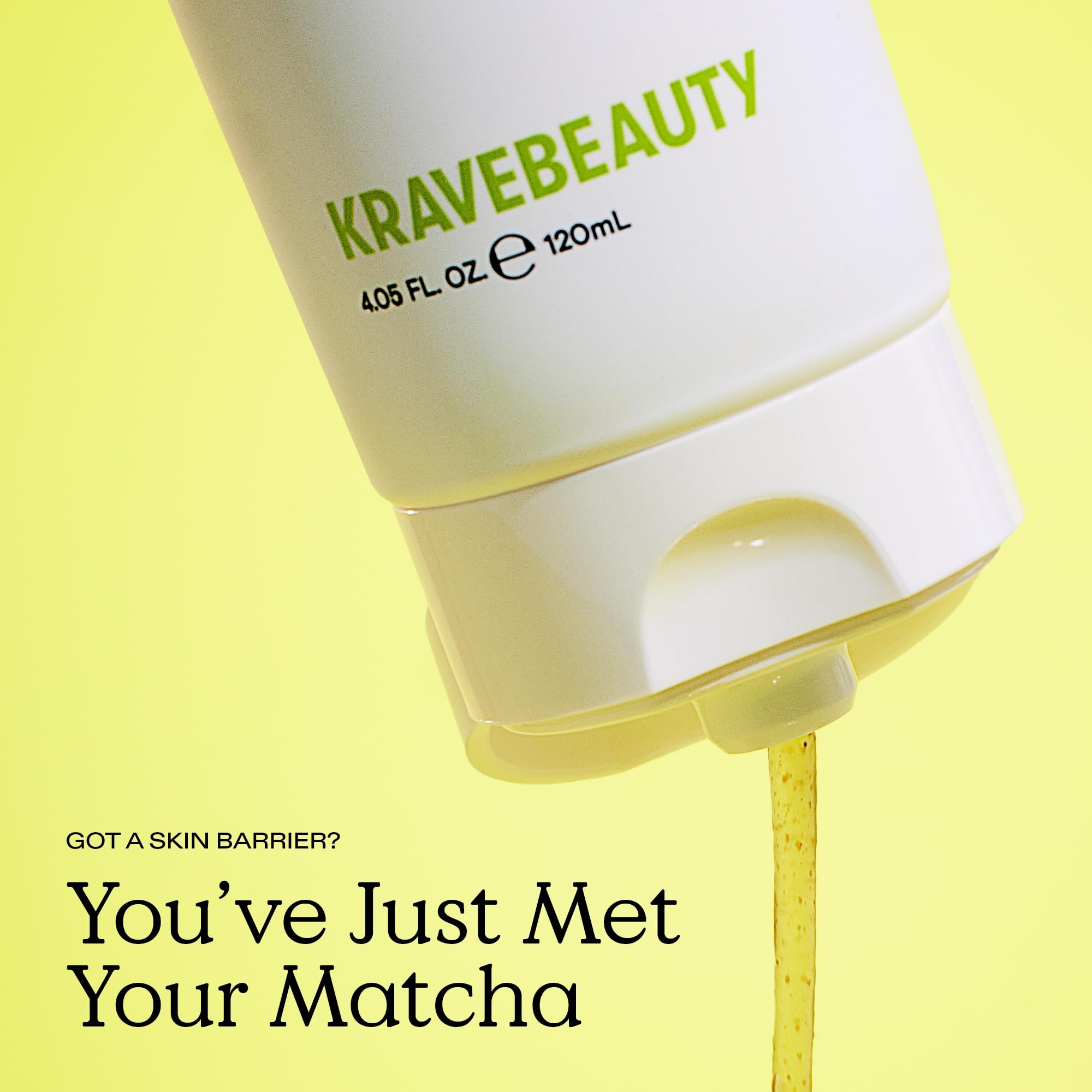 KraveBeauty cleanser pump demonstrates easy application of a dime-sized amount.