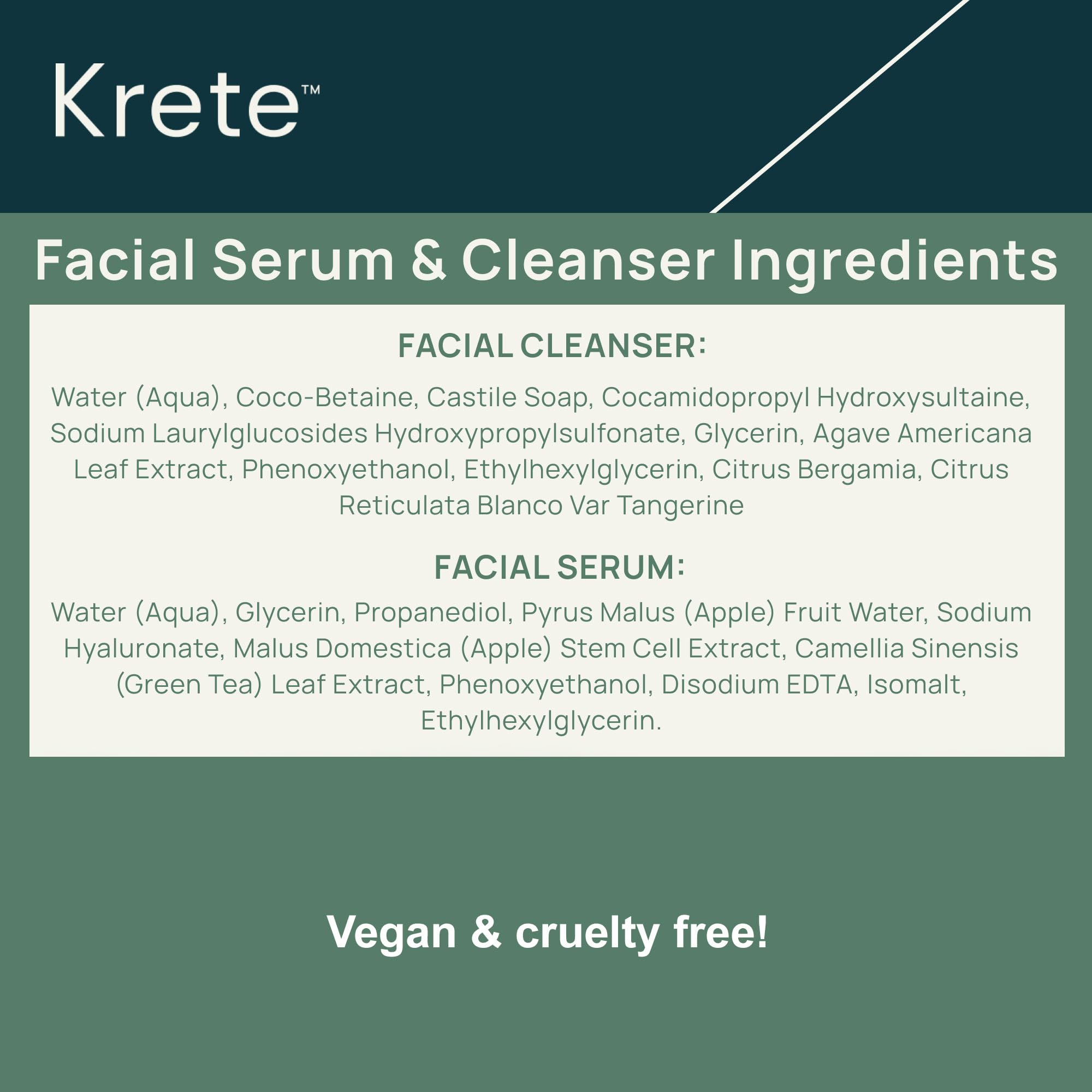 KRETE Probiotic Facial Cleanser morning and night use illustrates routine flexibility.