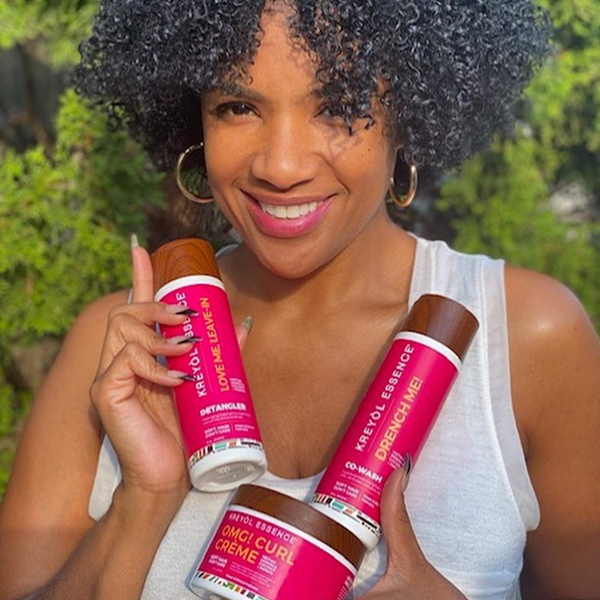 Kreyol Essence finished soft waves showcasing natural curl definition.