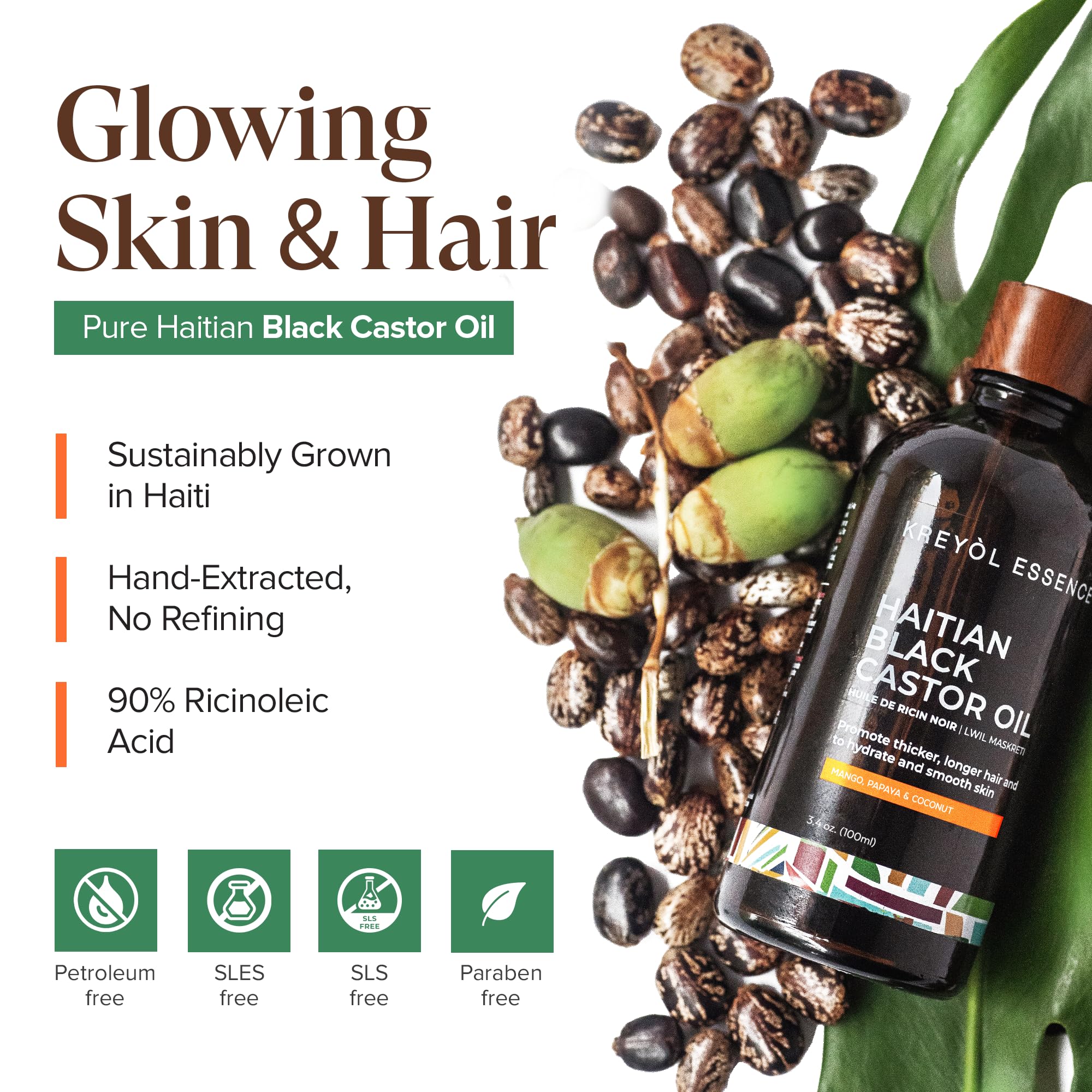 Fuller-looking hair and radiant shine after using the blend.
