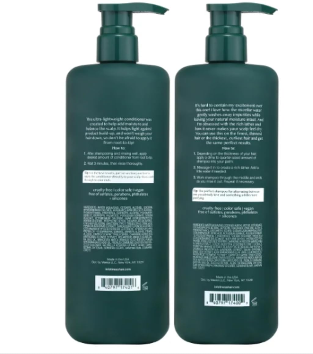 Kristin Ess Ultra Lightweight Scalp Soothing Conditioner bottle delivers lightweight hydration.