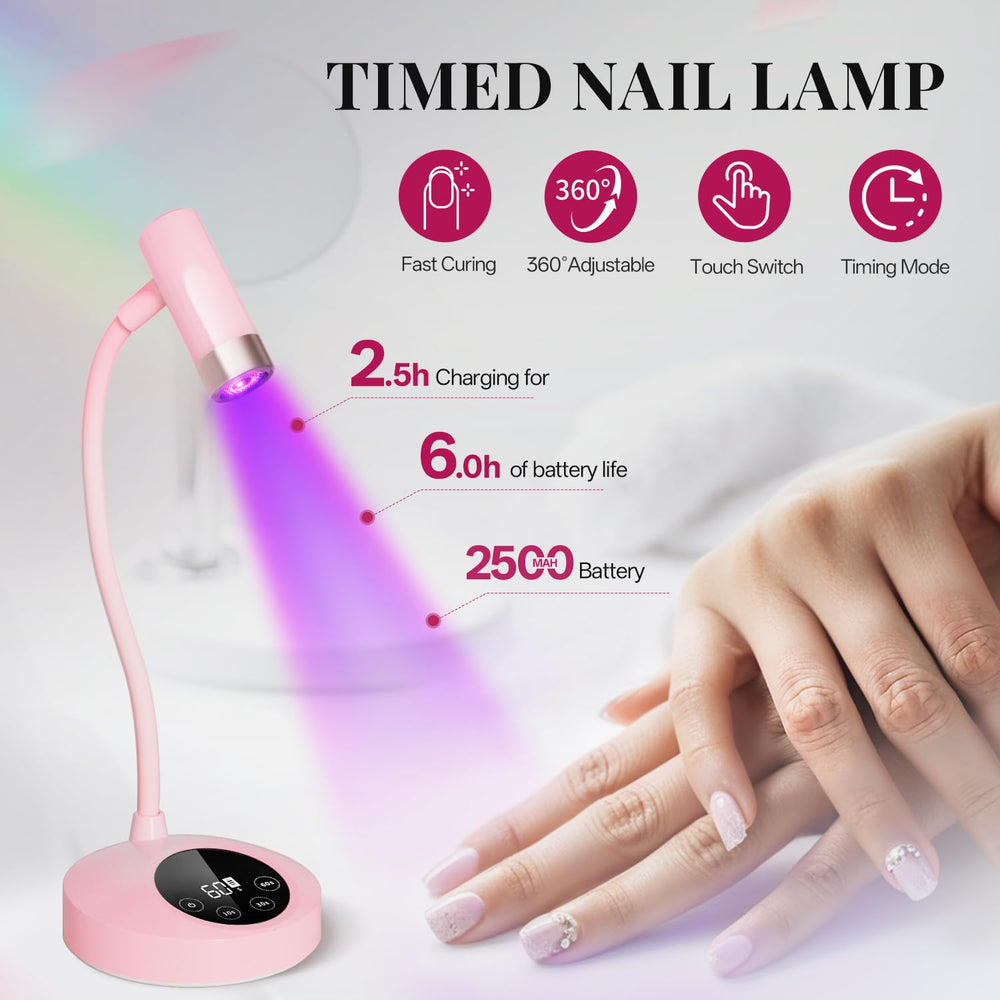 Krofaue 12W UV nail lamp dual-wavelength LEDs for even curing results.