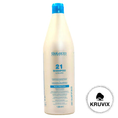 Kruvix Salerm 21 kit packaging with large shampoo and conditioner bottles