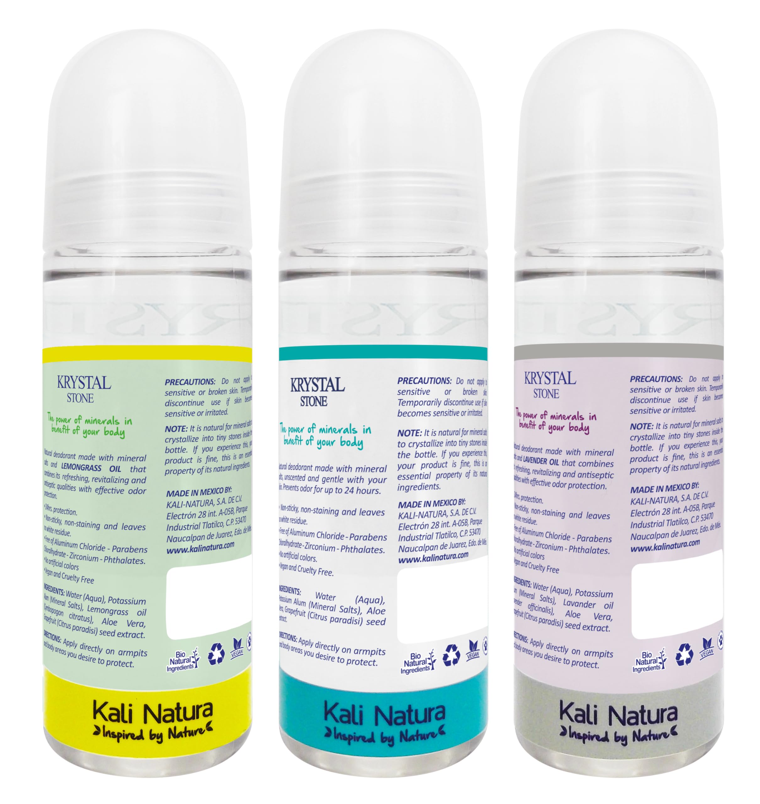KRYSTAL STONE Lavender roll-on bottle offers calming floral notes for daily freshness.