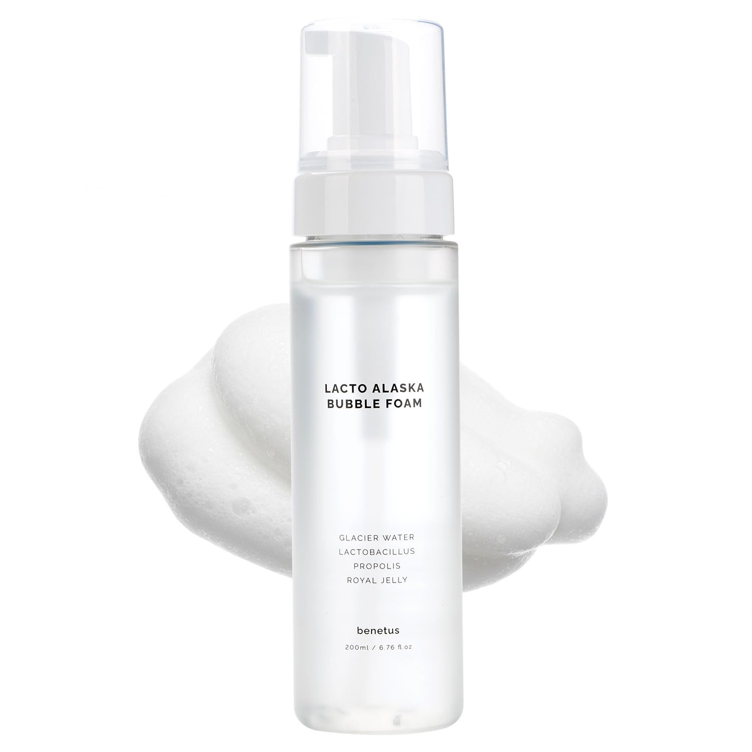 Benetus Lacto Alaska Bubble Foam bottle for easy daily cleansing.