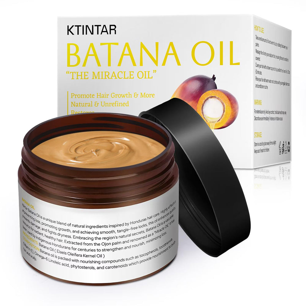 Ktintar Batana Oil daily-use bottle emphasizes simple routine.
