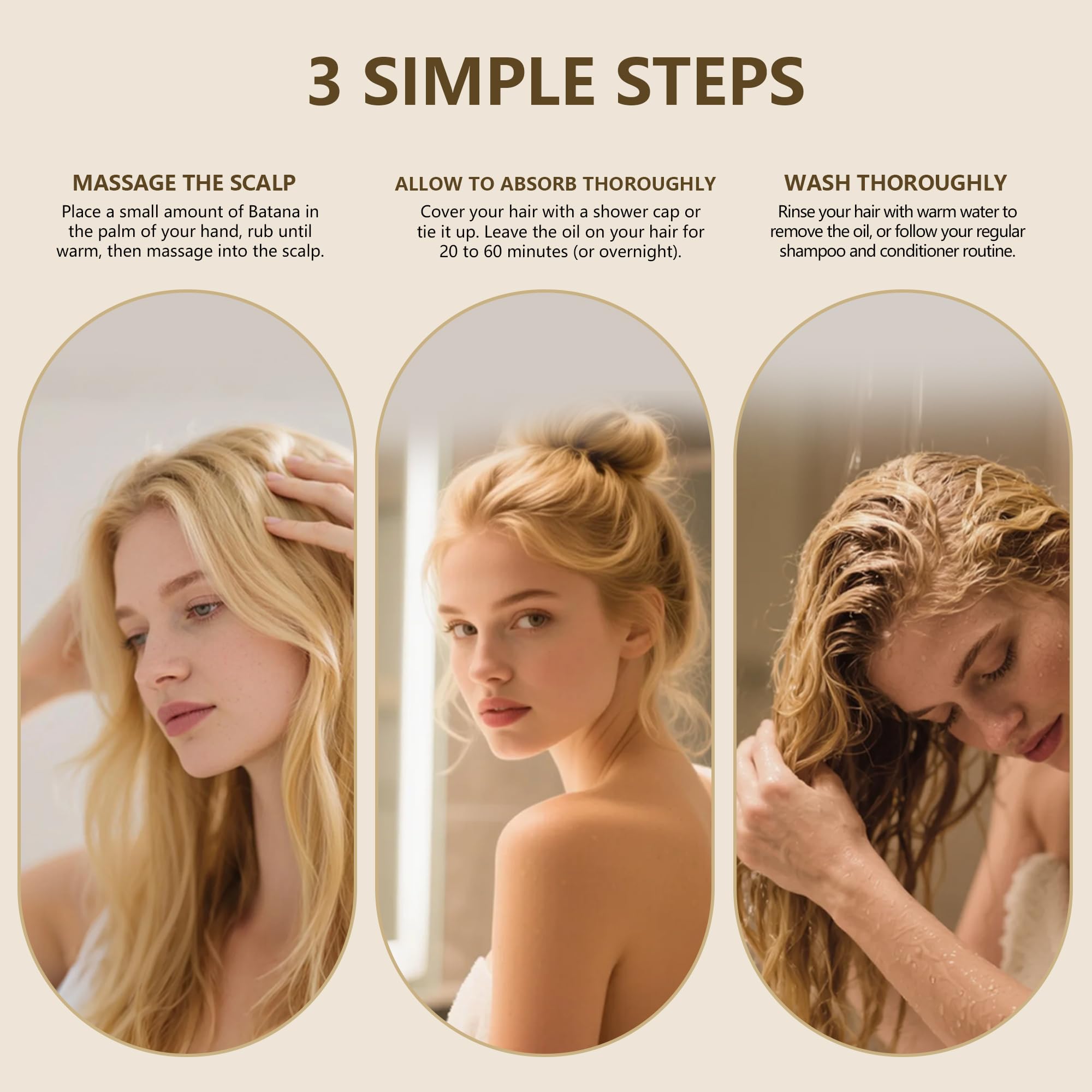 Ktintar Batana Oil on damp hair promotes smoother detangling.