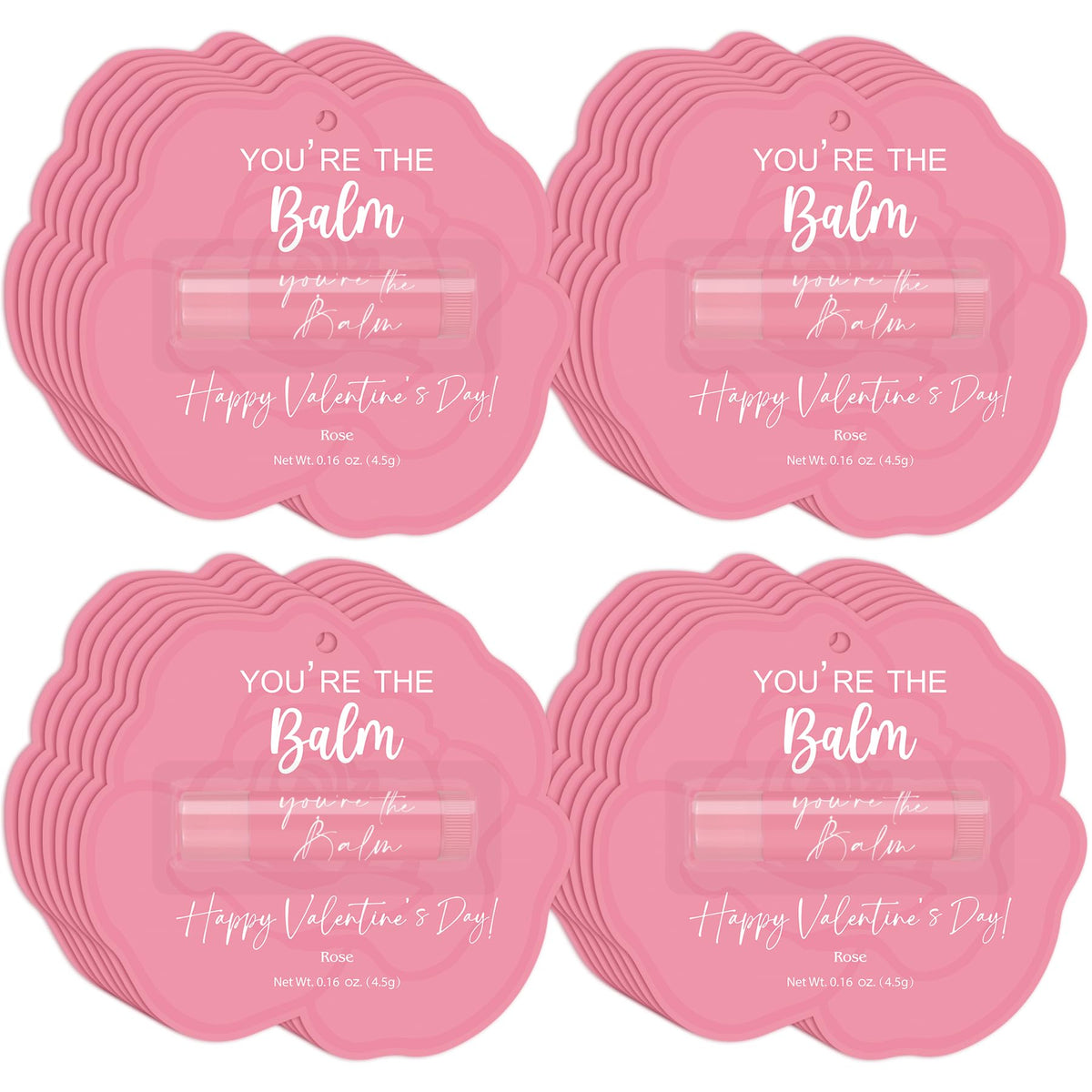 Kuabiz Valentine lip balm with rose scent and greenery design for gifting.