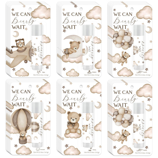 Kuabiz We Can Bearly Wait lip balm 30 pack ideal for party favors.