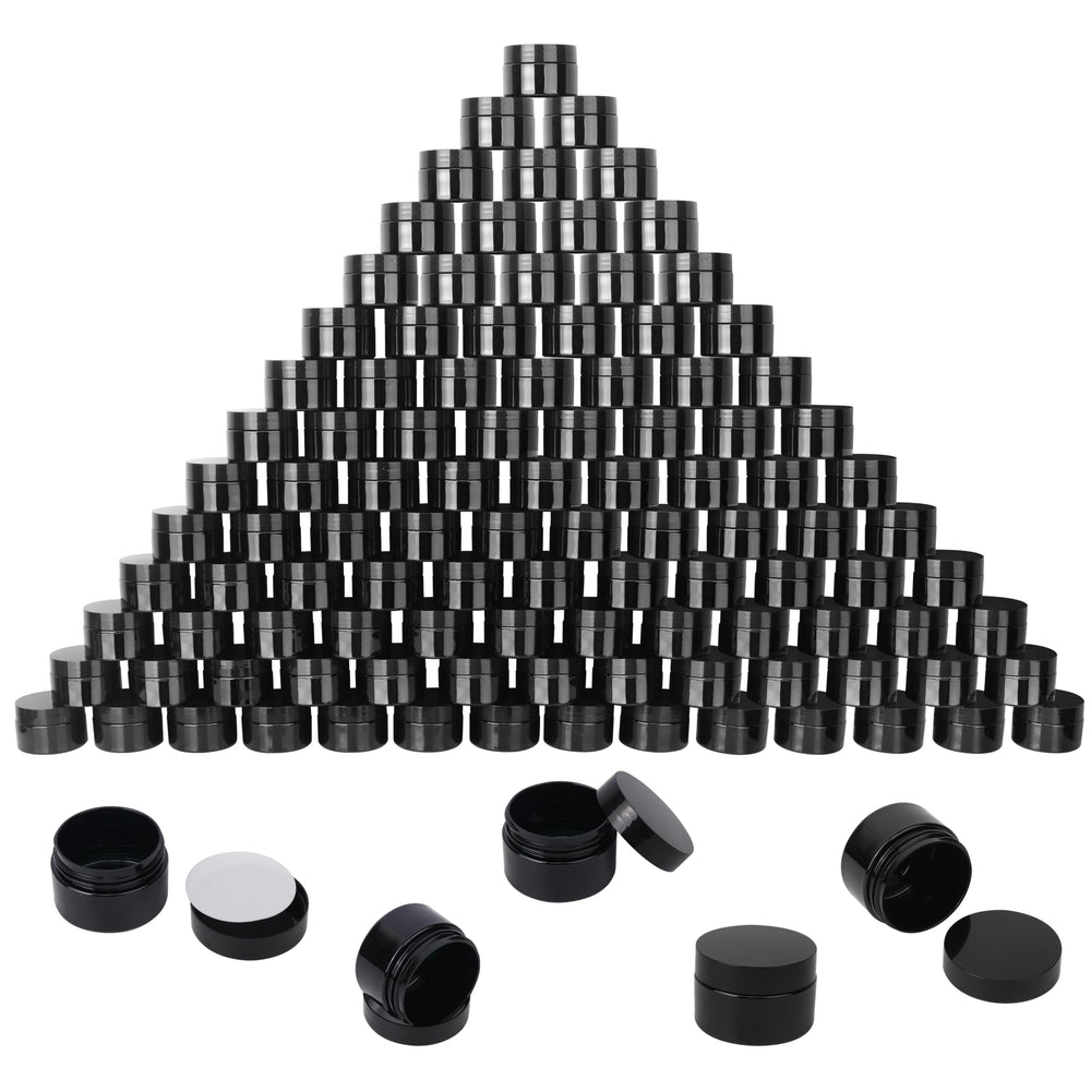 KUKLIPJIM 2oz black jar front view for compact storage
