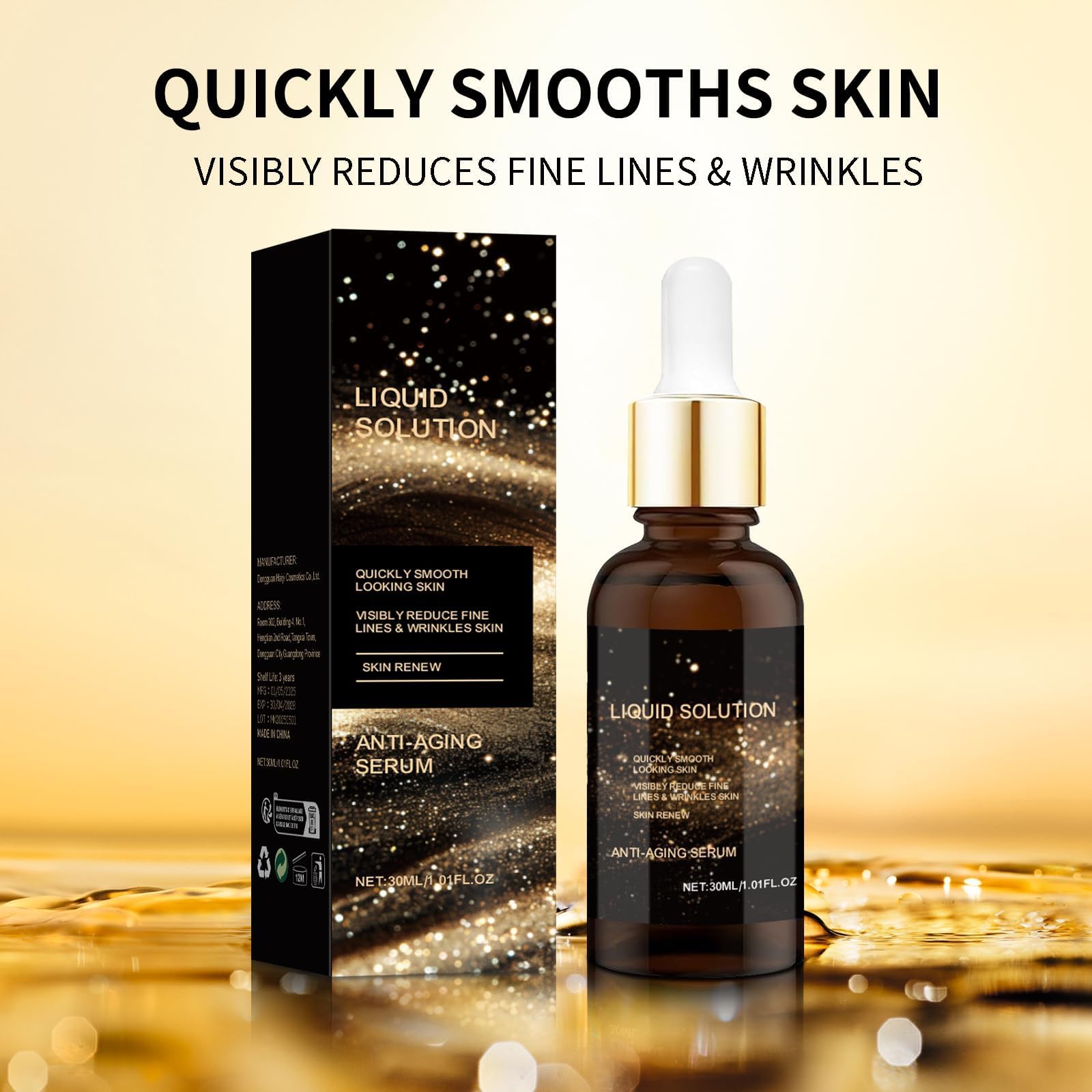 KUKSY Olavita serum texture swatch reveals smooth, lightweight finish.