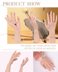KUMIHO brown silicone hand with skeleton for dynamic pose demonstrations.