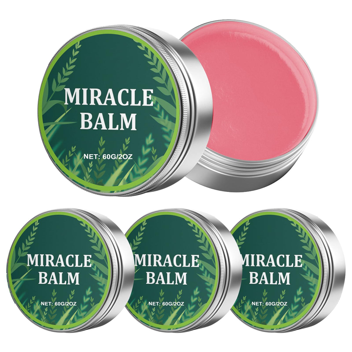 KUNAL Miracle Balm 3-pack display showing soothing effect for swollen legs