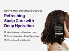 KUNDAL Honey & Macadamia with natural extracts for care.