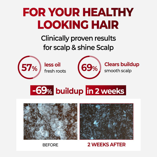 KUNDAL Cherry Blossom shampoo pour showing cooling menthol sensation on scalp