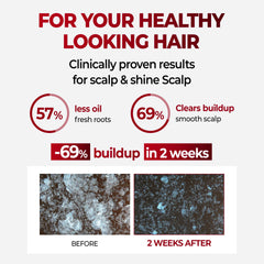 KUNDAL Cherry Blossom shampoo pour showing cooling menthol sensation on scalp